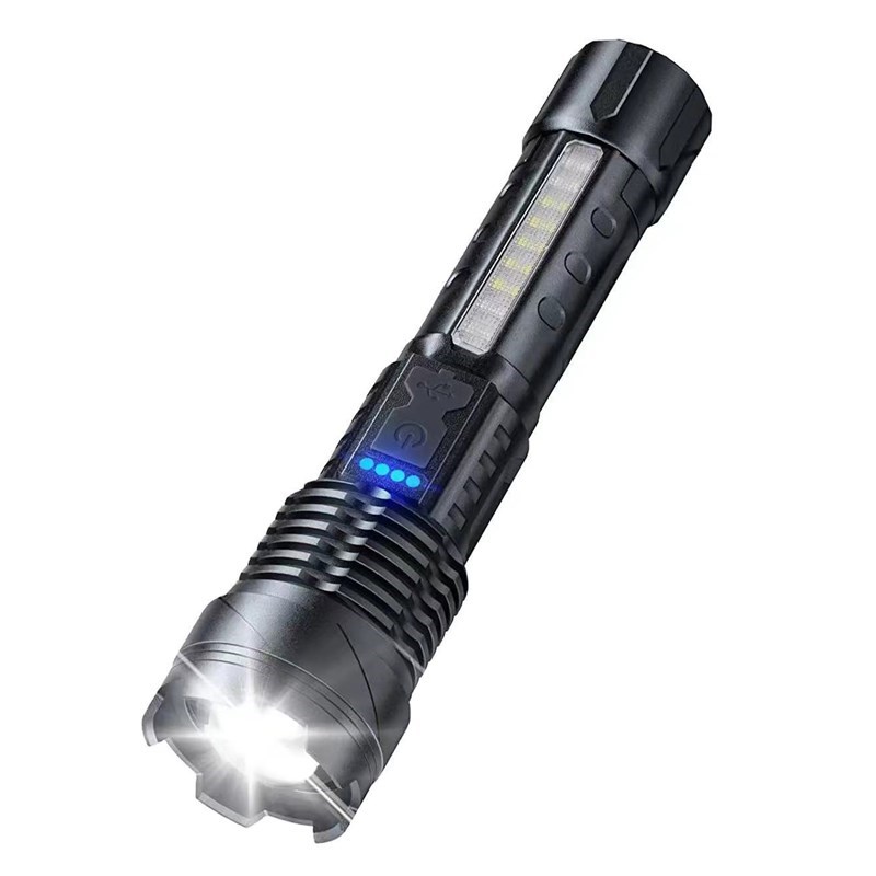 多功能超长续航手k电筒强光充电户外超亮远射战术激Y光手电小型便