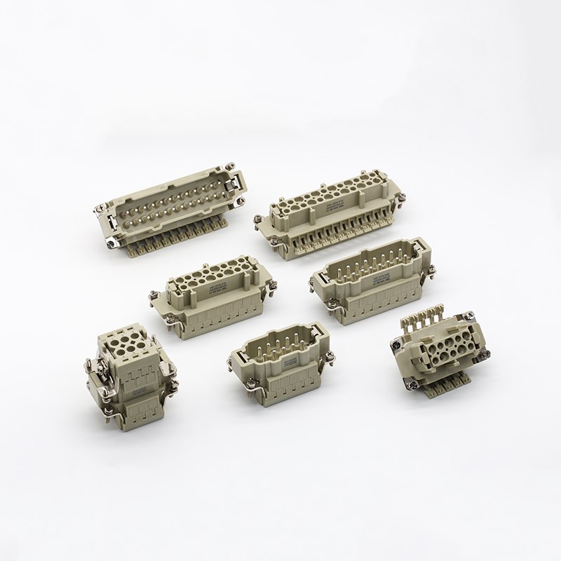 重载连接器HE-010-MS/FS-B 1A6A 24芯32芯48芯 弹片压接航空插头
