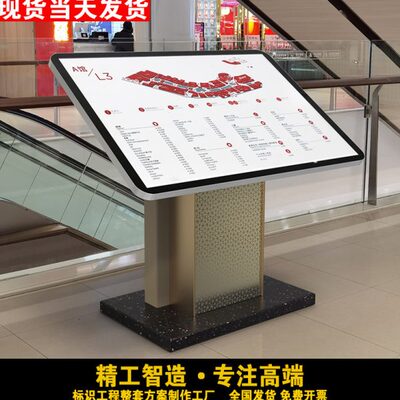 图总商场导览导向户外台指示牌平面图立式导视牌落地楼层导视索引