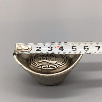 宝铜摆件仿古古玩老银元宝收藏银清代锭铜元