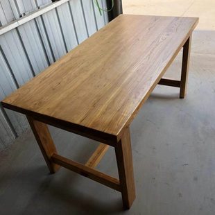 北方老榆木餐桌实木桌板台面吧台板飘窗工作台会议学习桌板子定制