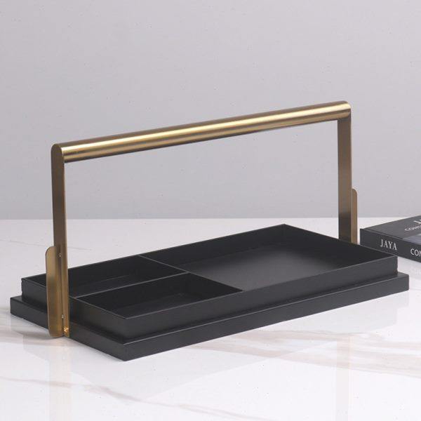 新中式金属手提托盘收纳摆件样板间客厅茶几酒店售楼处家居装饰品,饰品/流行首饰/时尚饰品新,摆件,淘宝优惠券,粉丝福利购,淘宝优惠卷