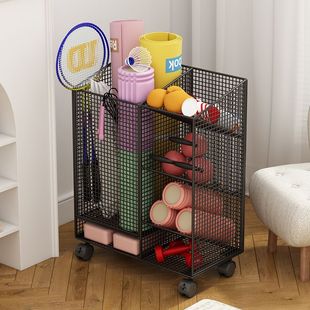 可移动收纳筐健身器材运动器械收纳家用杂物玩具收纳篮夹缝可移动