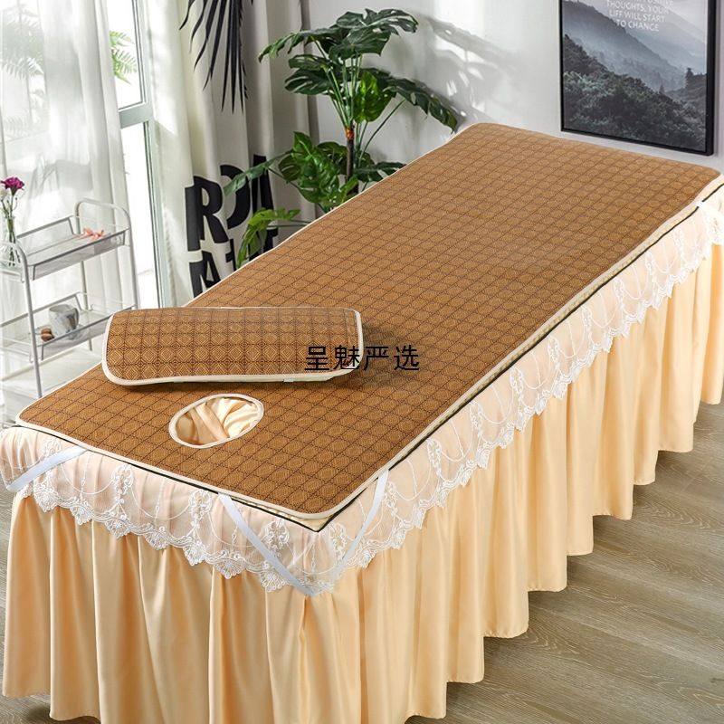 美容床凉席加厚冰丝藤席垫按摩推拿洗头床美容院夏季带洞透气,床上用品,藤席,淘宝优惠券,粉丝福利购,淘宝优惠卷