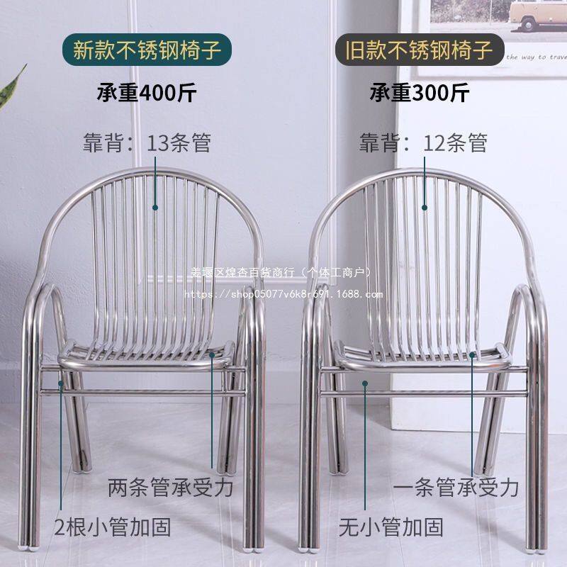 不锈钢椅子家用商用靠背椅单人办公椅户外沙滩摆摊餐椅阳台休息椅,住宅家具,餐椅,淘宝优惠券,粉丝福利购,淘宝优惠卷