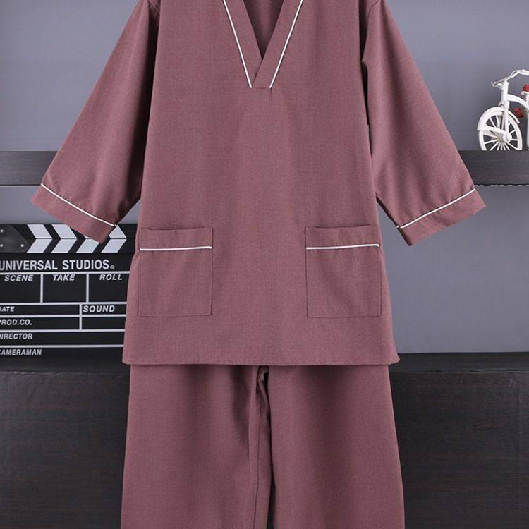 纯棉汗蒸服7分裤袖男士浴服足浴按摩洗浴桑拿服新款宽松睡衣,居家布艺,汗蒸服,淘宝优惠券,粉丝福利购,淘宝优惠卷