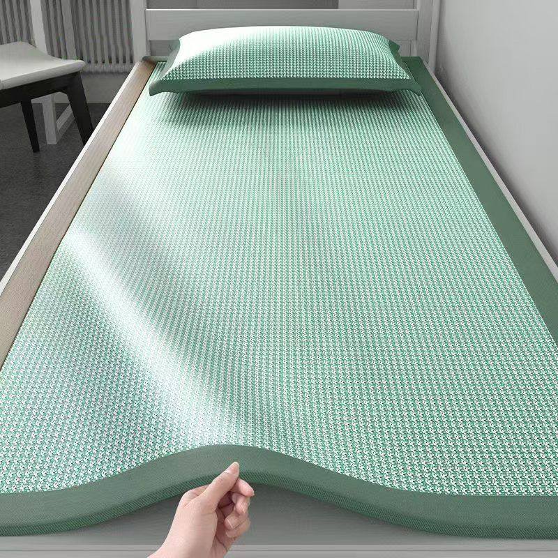 学生宿舍冰丝凉席三件套新款可机洗水洗单人席子夏季空调凉感床单