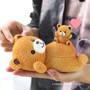 北欧小狗烟灰缸个性潮流办公桌家用客厅创意防飞灰带盖烟灰缸可爱