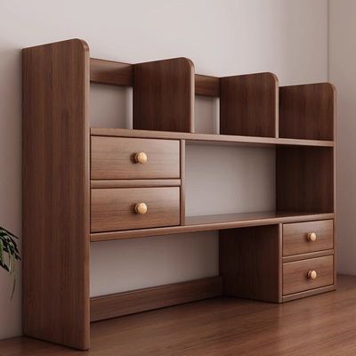 实木书架桌面置物架卧室办公室桌上小型多层架子学生收纳简易书柜