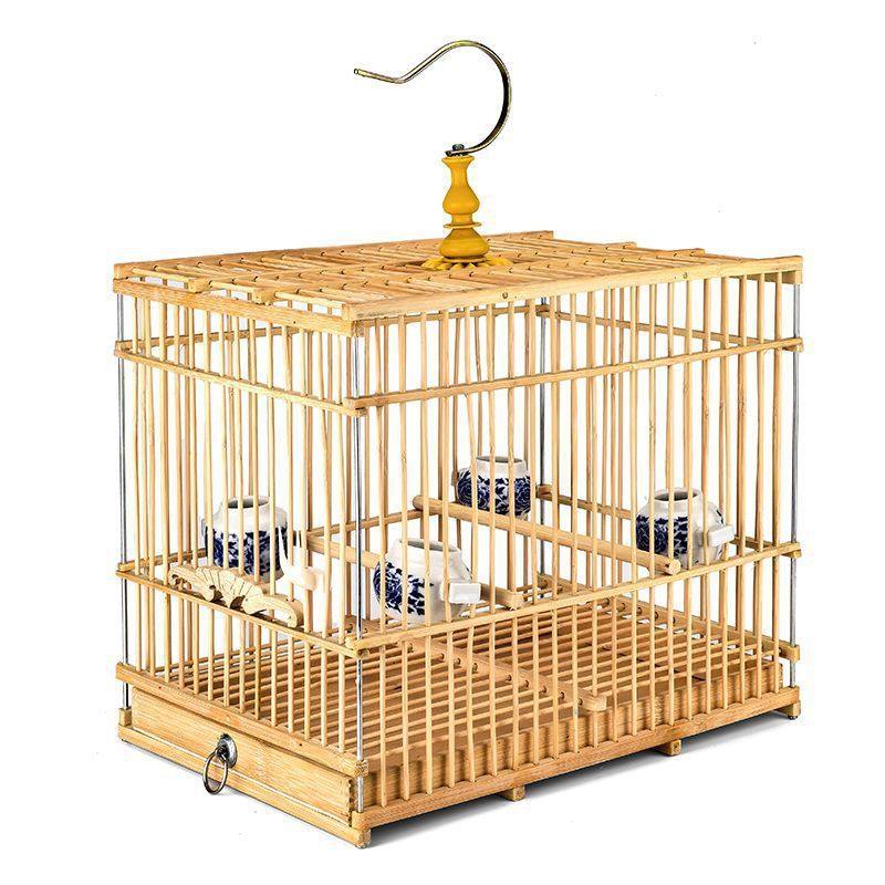 竹制鸟笼秀眼长笼方笼小号笼子靛颏竹子方笼玉鸟相思鸟带配件,宠物/宠物食品及用品,鸟笼,淘宝优惠券,粉丝福利购,淘宝优惠卷