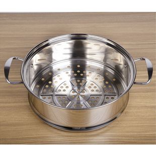 凹口锅蒸笼加厚加高不锈钢蒸格蒸屉奶锅汤锅多用蒸锅笼屉家用