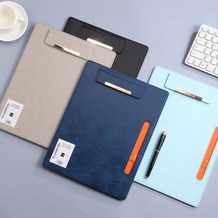 a4磁吸文件夹会议夹钉制夹板商务豪华垫板高档酒店客房便签硬板