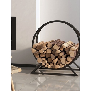 铁艺壁炉柴火架木柴收纳架壁炉配件置物架木才堆放储木架