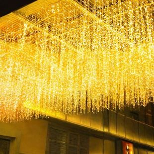 冰条灯七彩灯闪灯串灯满天星星瀑布灯氛围灯户外装饰星空闪光灯带