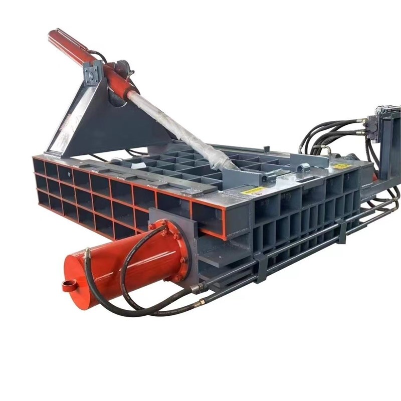 卧式金属压块机废铁铝p易拉罐铁皮钢筋油桶铁屑铝屑铜丝压块压扁