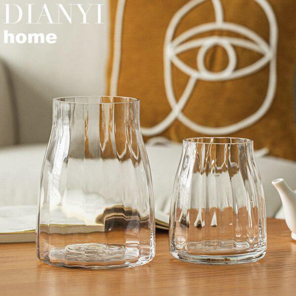 玻璃水简约北欧水培插花家居餐桌大感摆件客厅装饰透明花瓶养高级