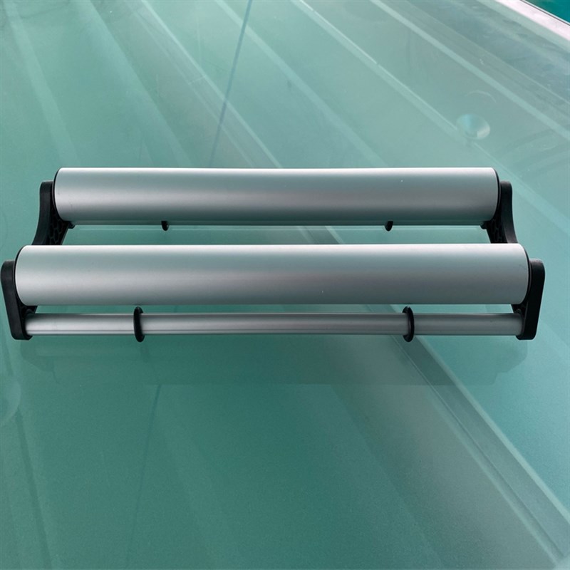 广告物料写真卷材托架放料架 冷裱膜材料托架N收料架 铝合金不锈