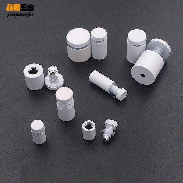 螺丝钉玻璃烤漆亚克力镜钉不锈钢纯白色430支撑广告钉固定装饰 长