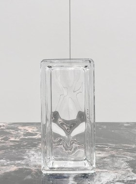 新款实心砖云雾纹半砖白色透光半透方形玻璃砖浴V室水晶砖隔断墙