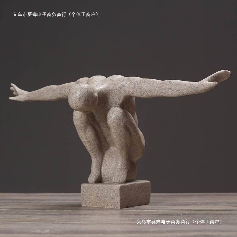 思考艺术品人物者思想者装饰品雕塑沉思创意摆件家居古铜色工艺品
