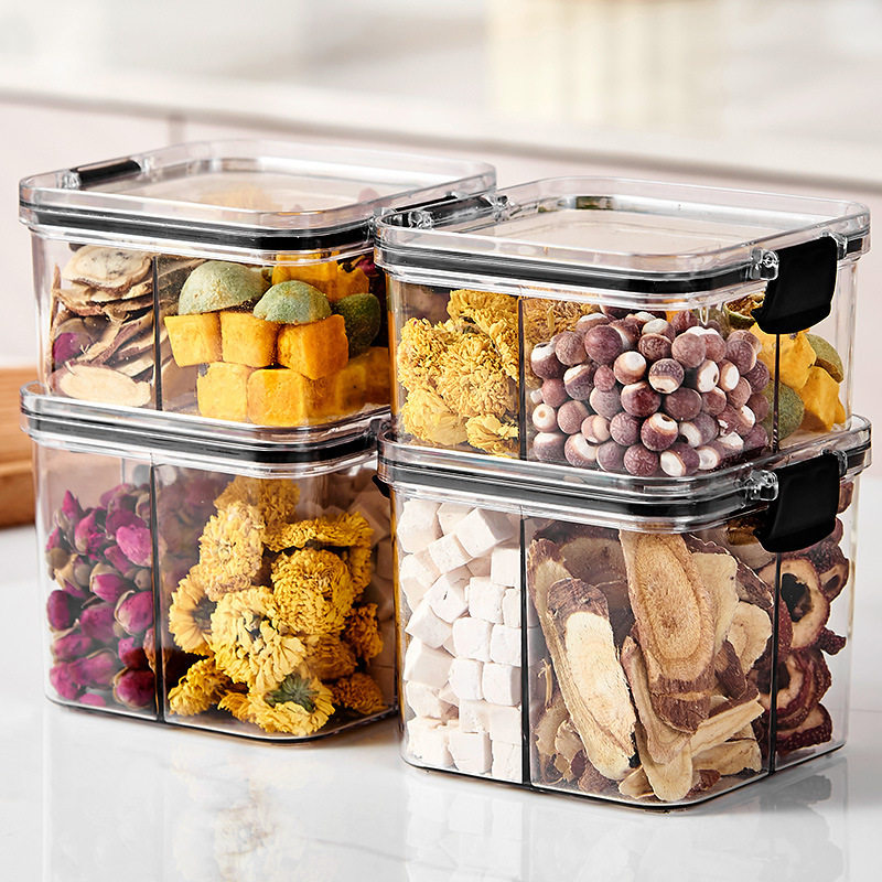 养生花茶叶收纳盒多格食品级收纳储存罐防潮大料五谷杂粮密封盒子,收纳整理,食物收纳盒,淘宝优惠券,粉丝福利购,淘宝优惠卷