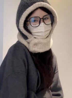 适合方脸或圆脸女性的针织羊毛帽