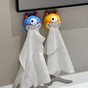 废弃洗脸巾收纳挂架壁挂式免打孔毛巾架防水防潮卫生间家用新款