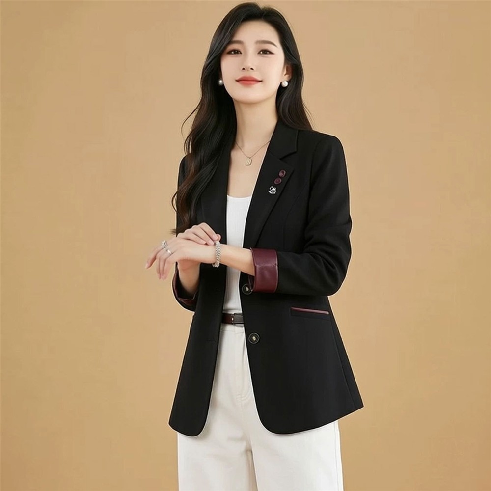 气质长袖西装外套中青年女装春秋季小个子2026新款休闲小西服上衣