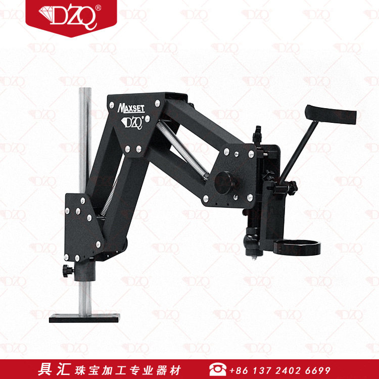 DZQ-1微镶机弹簧支架黑色铁架多角度伸缩显微镜支架显微镜旋转架