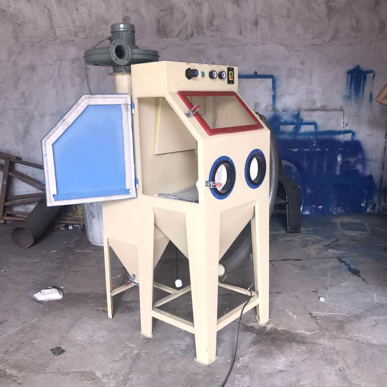 厂家直销6050手动喷砂机带旋风分离器小型喷沙机细沙专用喷砂设备