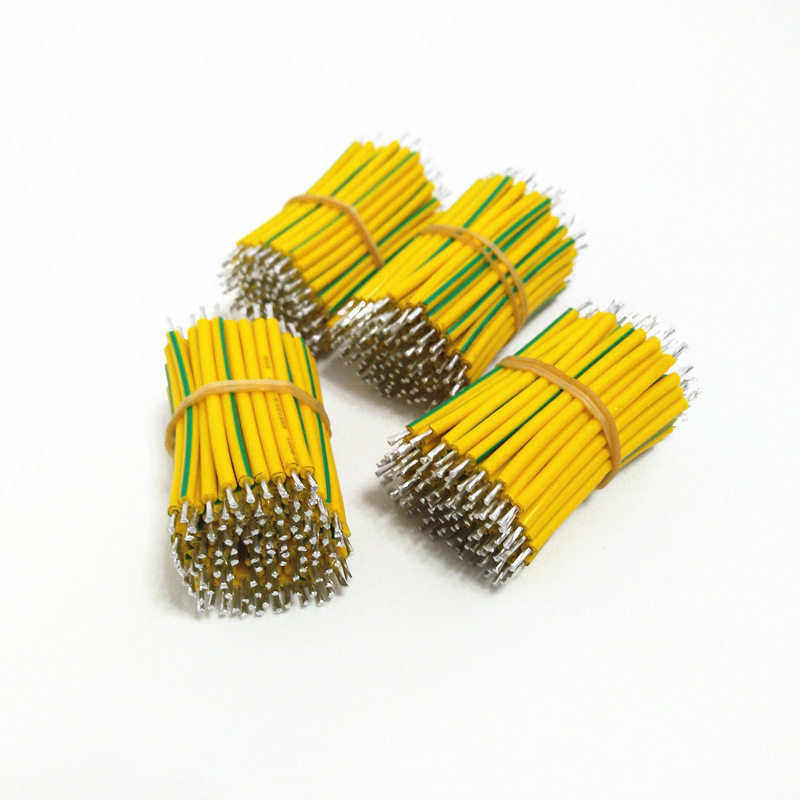 厂家直销0.3平方80MM长环保PVC黄绿线链接导线电动玩具车线