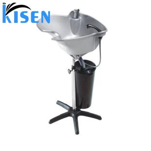 高端发廊专用洗头盆洗头座可升降移动冲头盆带1个圆形桶洗头盆