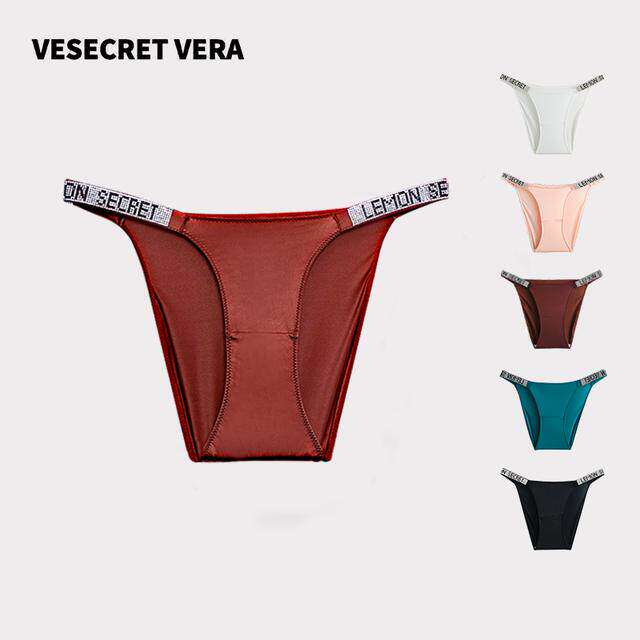 Vesecret Vera/时尚性感水钻内裤低腰冰丝Blingbling亮女士三角裤