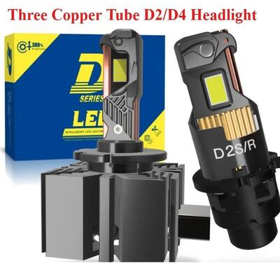跨境货汽车LED大灯D2SD4Sled替换HID氙气灯直插D4R安装灯泡前大灯