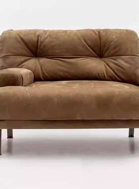 意式极简风懒人沙发椅客厅卧室民宿休闲椅设计师款中古轻奢风沙发