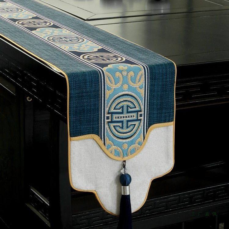 新中式茶桌小桌旗禅意防水防滑茶几茶台茶席餐桌电视柜长条窄茶旗,居家布艺,桌旗,淘宝优惠券,粉丝福利购,淘宝优惠卷