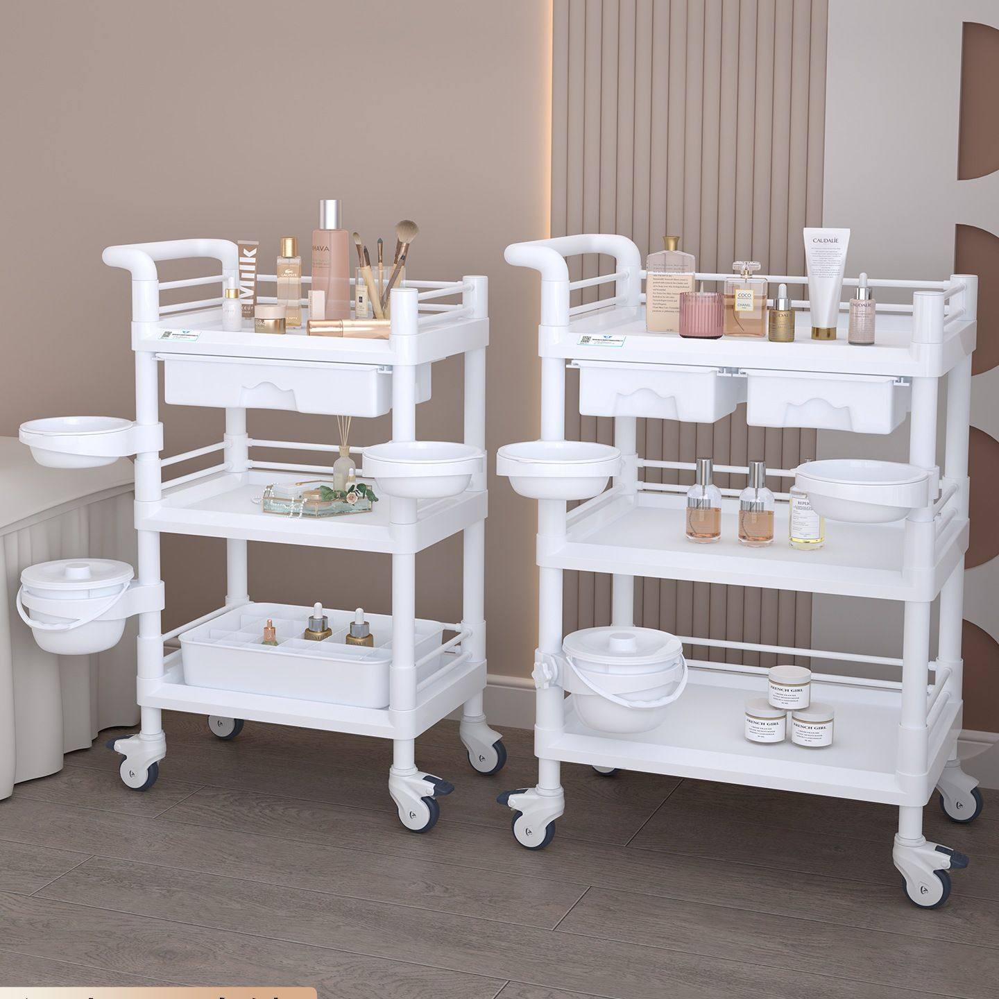 美容车小推车美容院推车小气泡仪器车护理手推车