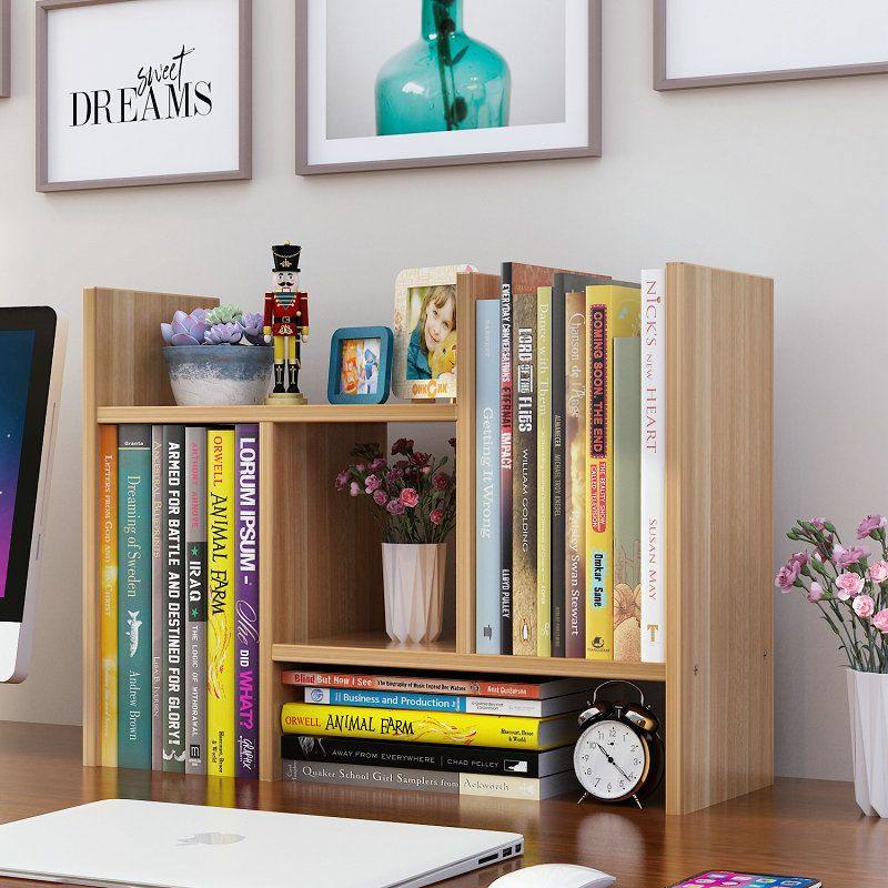 桌面置物架书架简易桌上迷你学生用经济空间实木办公室书桌收纳架,住宅家具,书架,淘宝优惠券,粉丝福利购,淘宝优惠卷