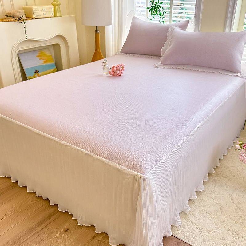 夏季天然冰藤席凉席床裙三件套可机洗床上冰丝席空调软席子公主风,床上用品,冰丝席,淘宝优惠券,粉丝福利购,淘宝优惠卷