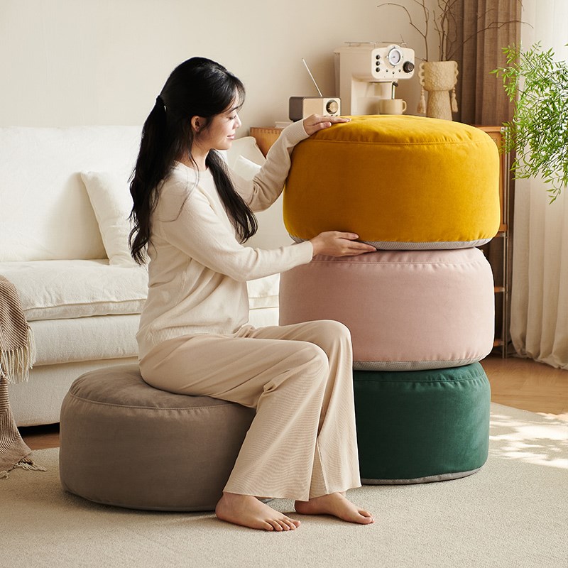 圆形蒲团坐垫家用客厅书房飘窗坐墩H地毯地上可拆洗榻榻米垫子