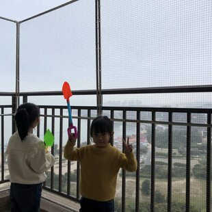 高空廊护栏楼梯栏杆防护网防防阳台网连防猫东西掉坠物儿童加高网