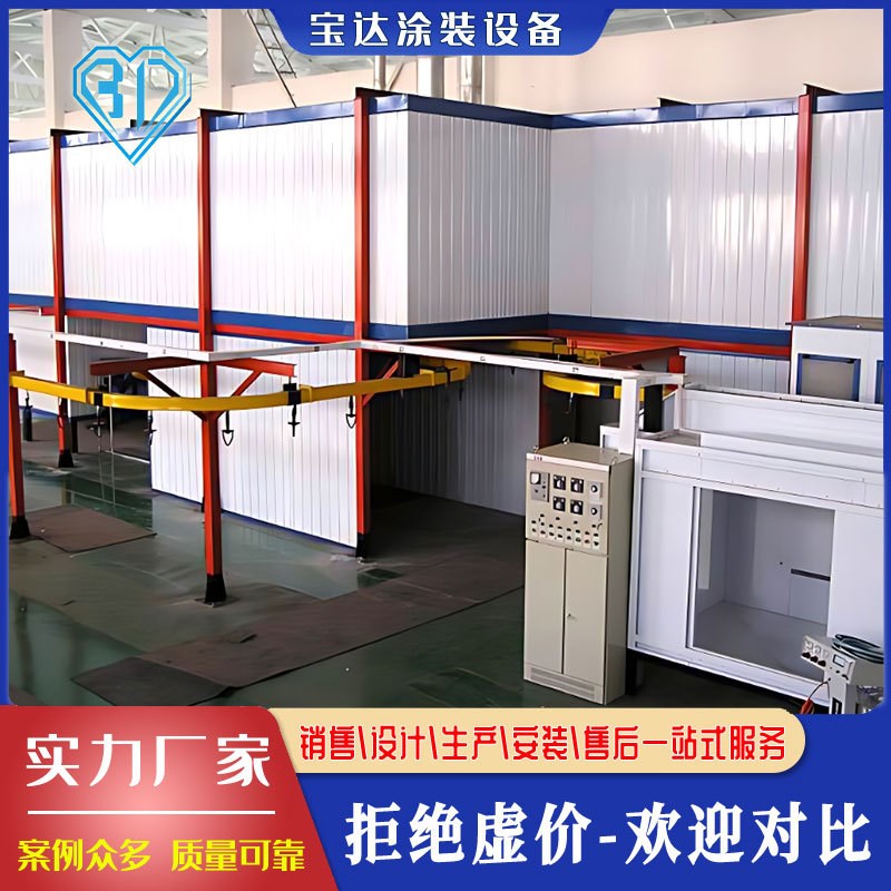 静电粉末喷塑设备生产p线厂家刹车盆涂装设备源头工厂自动喷粉线