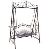 户外秋千摇椅创意庭院 铁艺吊篮吊椅摇摇椅躺椅休闲双人 公园欧式