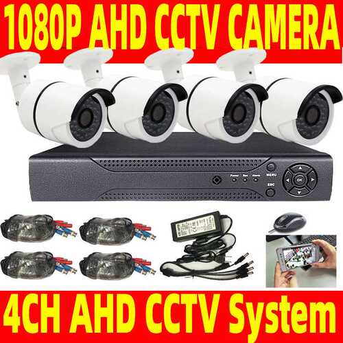 AHD 监控设备200万 CCTV Security Outdoor4CH AHD Camera System