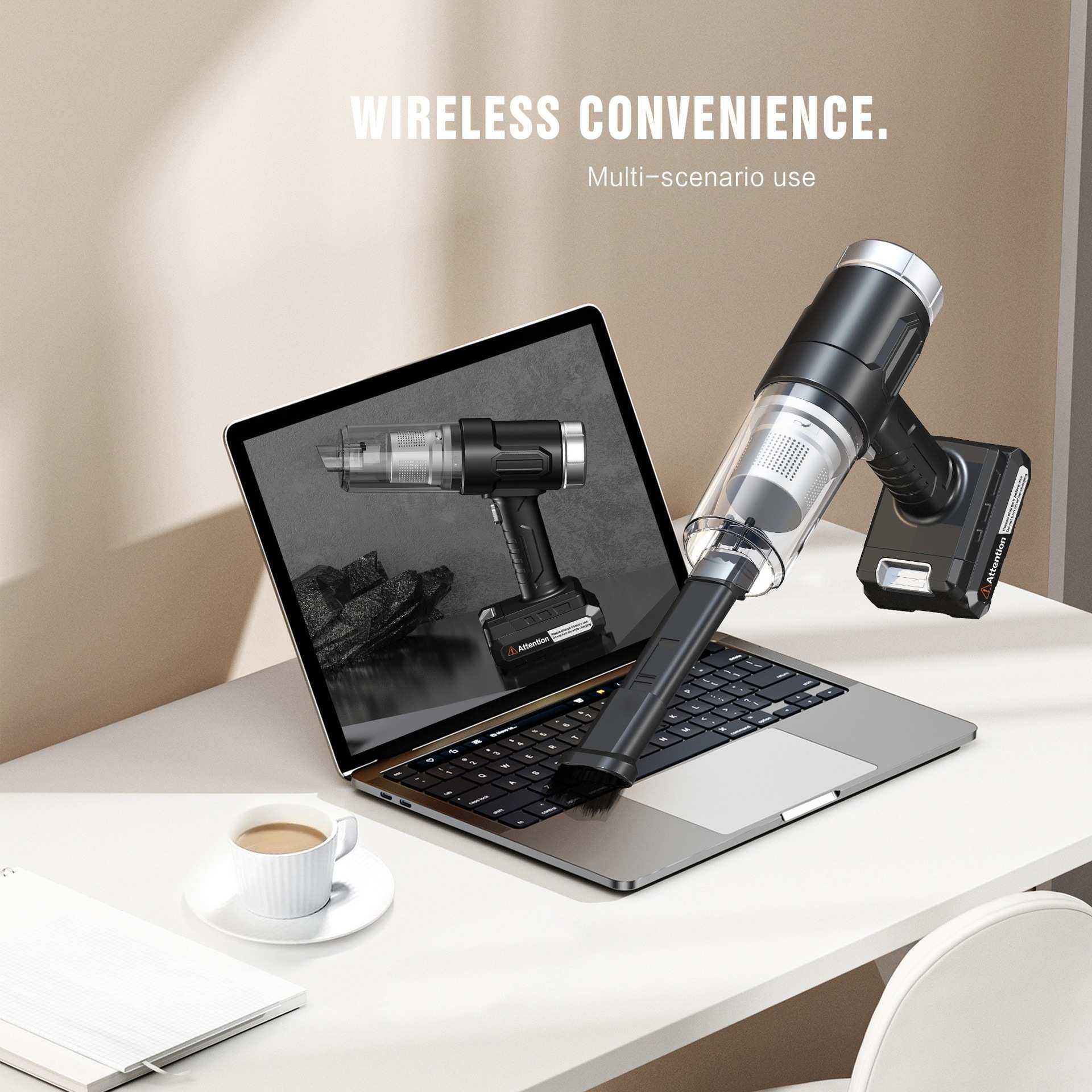 新款车载吸尘器可拆卸锂电池无线换电超强大吸力汽车用手持吸尘器