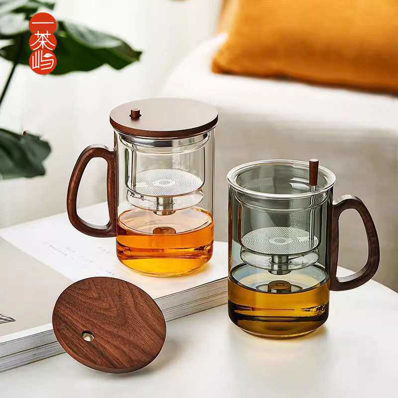 高档个人喝茶可拆洗飘逸杯泡茶壶冲茶器玻璃内胆泡茶杯家用办公室