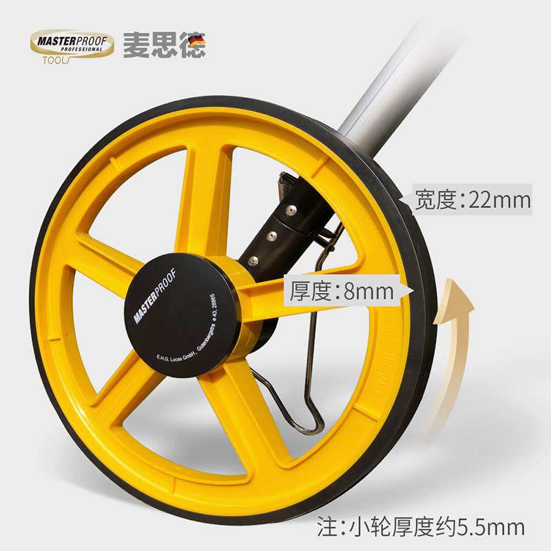 测距轮量路滚尺手推距轮车滚尺测量轮滚轮式滚轮测距仪推尺测距