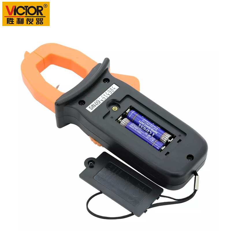 胜利仪器数字钳形表VC610C/B高精度钳流表自动量程防烧电工检测表
