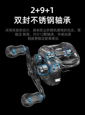 【新品】卡斯丁iReel智能远投水滴轮回旋规全金属大物电镀水滴轮