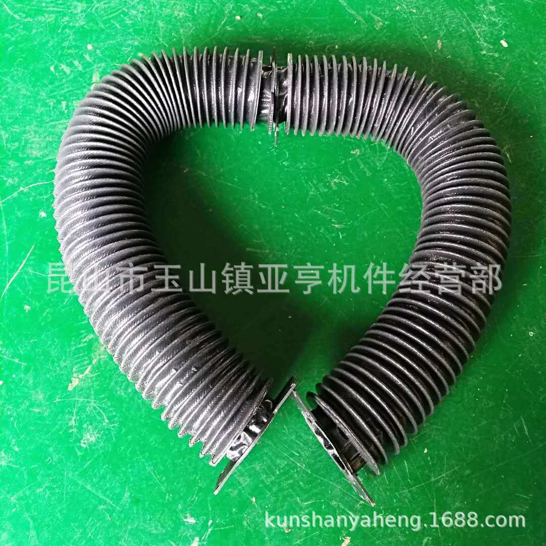 耐高温防尘伸缩式圆形防护罩液压汽压缸丝杠防护罩三防布带钢丝圈